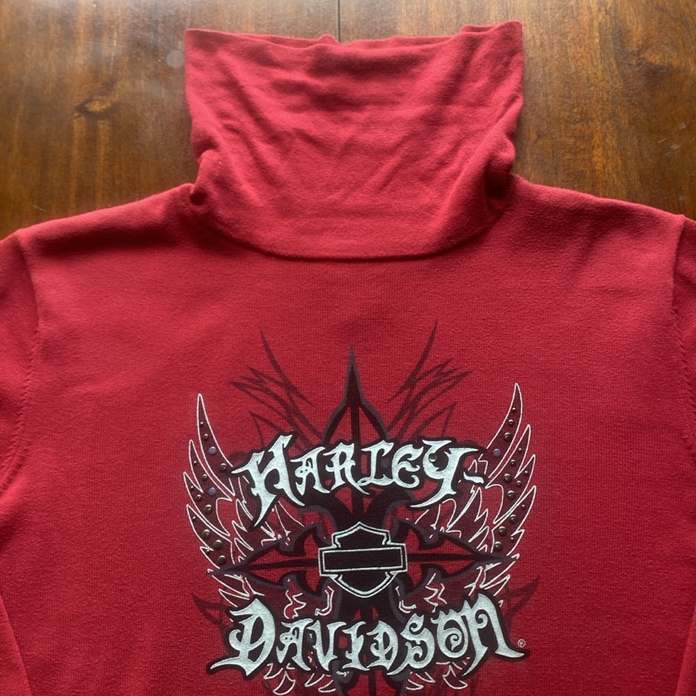 Harley Davidson Long Sleeve Turtle Neck Size 2XL - Picture 4 of 17